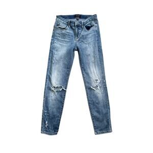 Judy Blue Shredding Up My Life Relaxed Fit Jeans Distressed 27